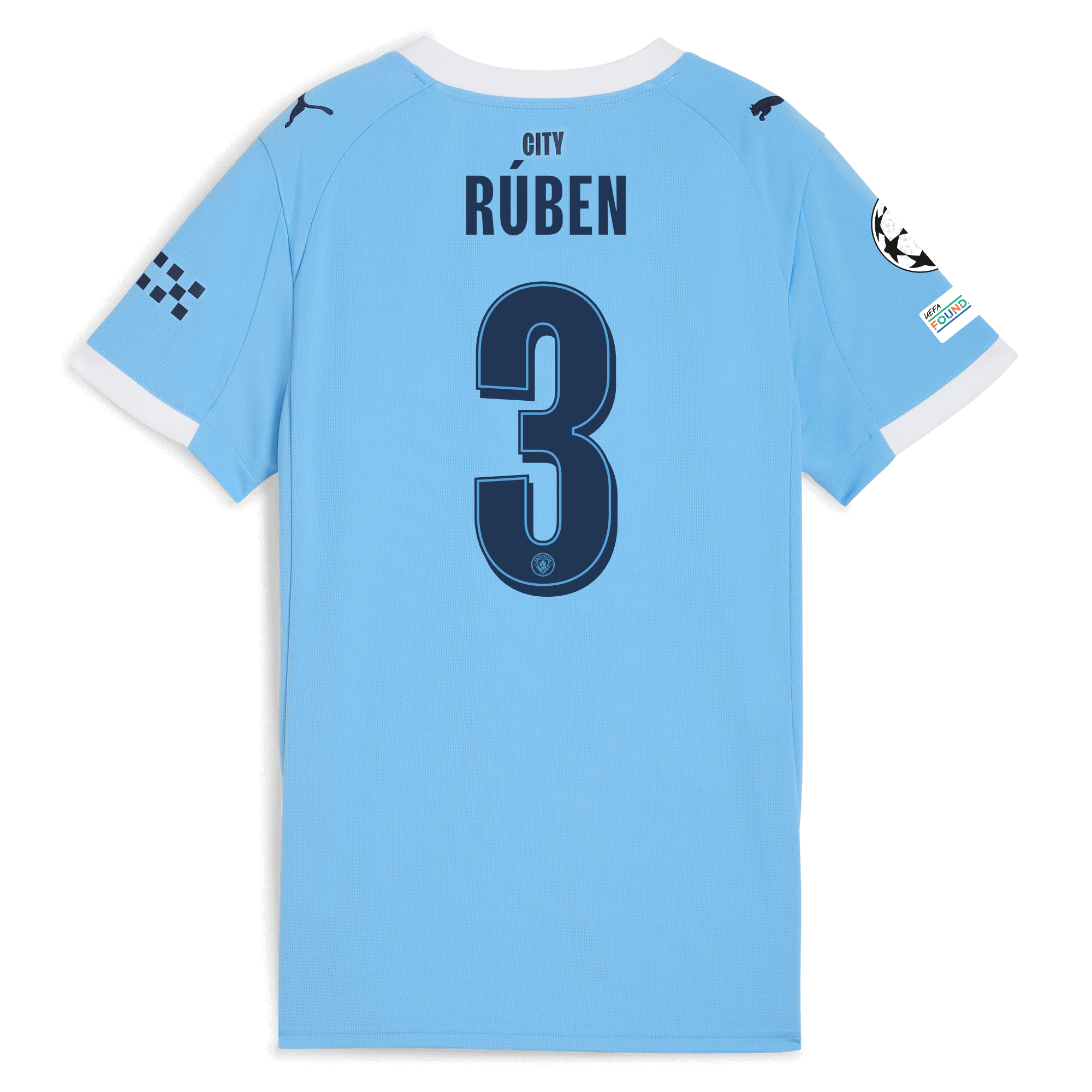 Manchester City womens manchester city man city champions league home jersey 202526 with ruben 3 printing Collection - ManchesterCitystore.com