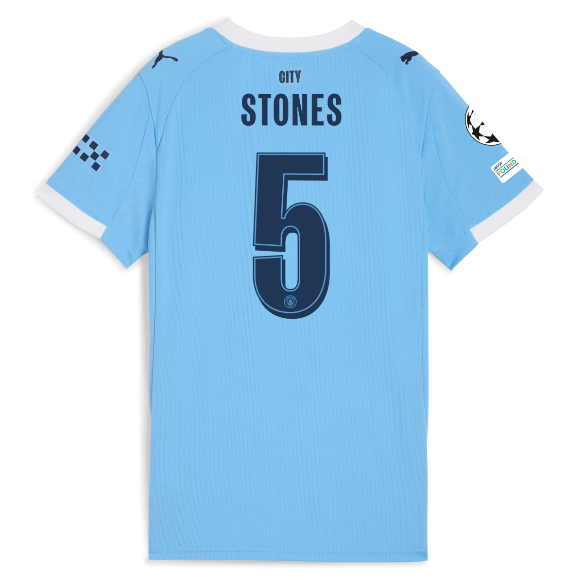 Manchester City womens manchester city man city champions league home jersey 202526 with stones 5 printing Collection - ManchesterCitystore.com