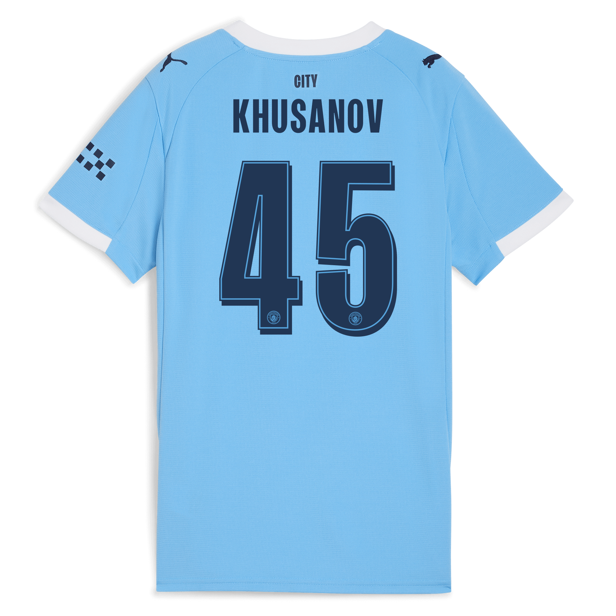 Manchester City womens manchester city man city home jersey 202526 with khusanov 45 printing Collection - ManchesterCitystore.com
