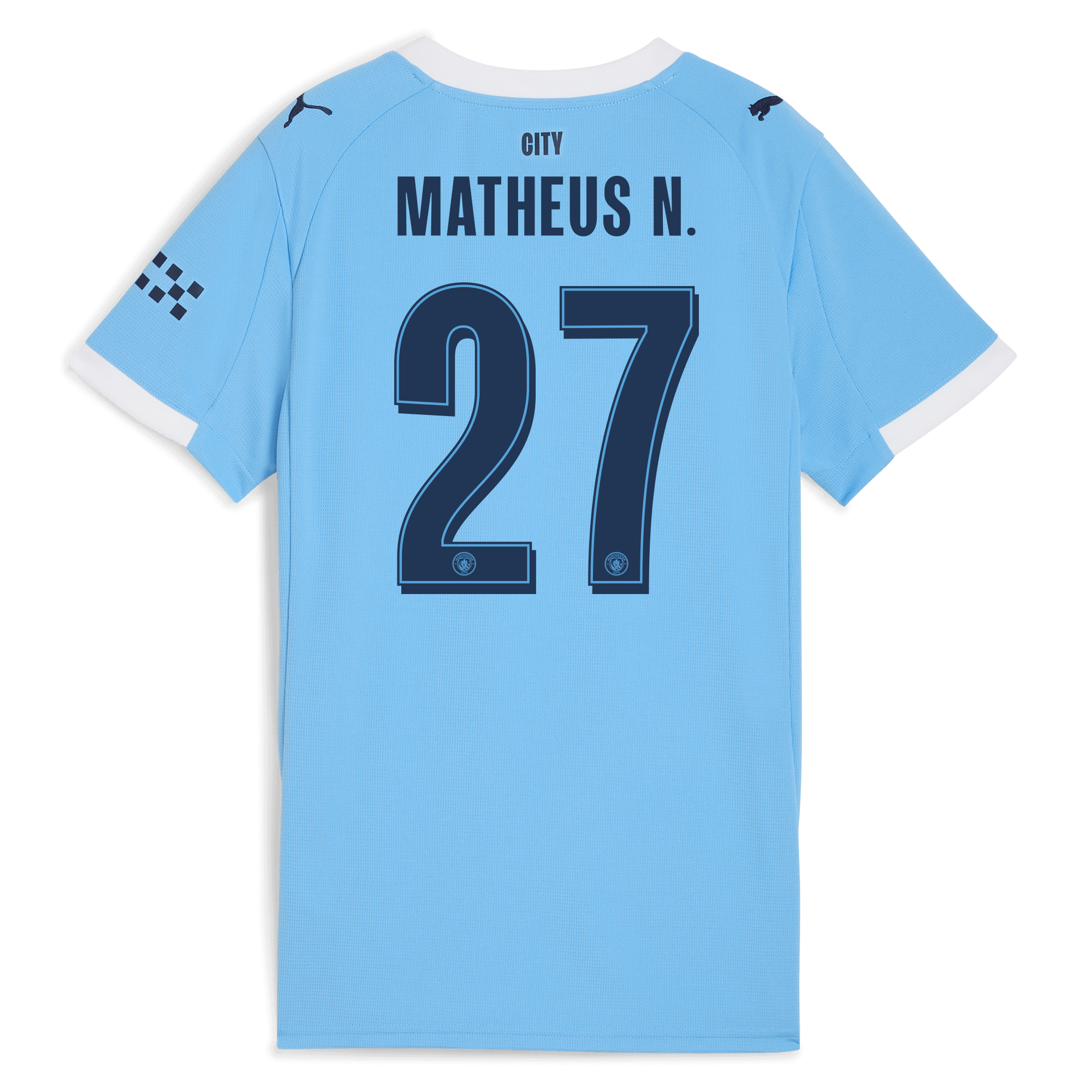 Manchester City womens manchester city man city home jersey 202526 with matheus n. 27 printing Collection - ManchesterCitystore.com