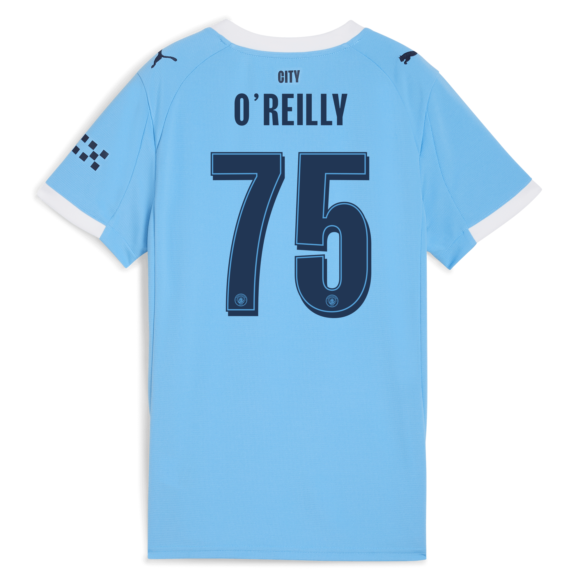 Manchester City womens manchester city man city home jersey 202526 with oreilly 75 printing Collection - ManchesterCitystore.com