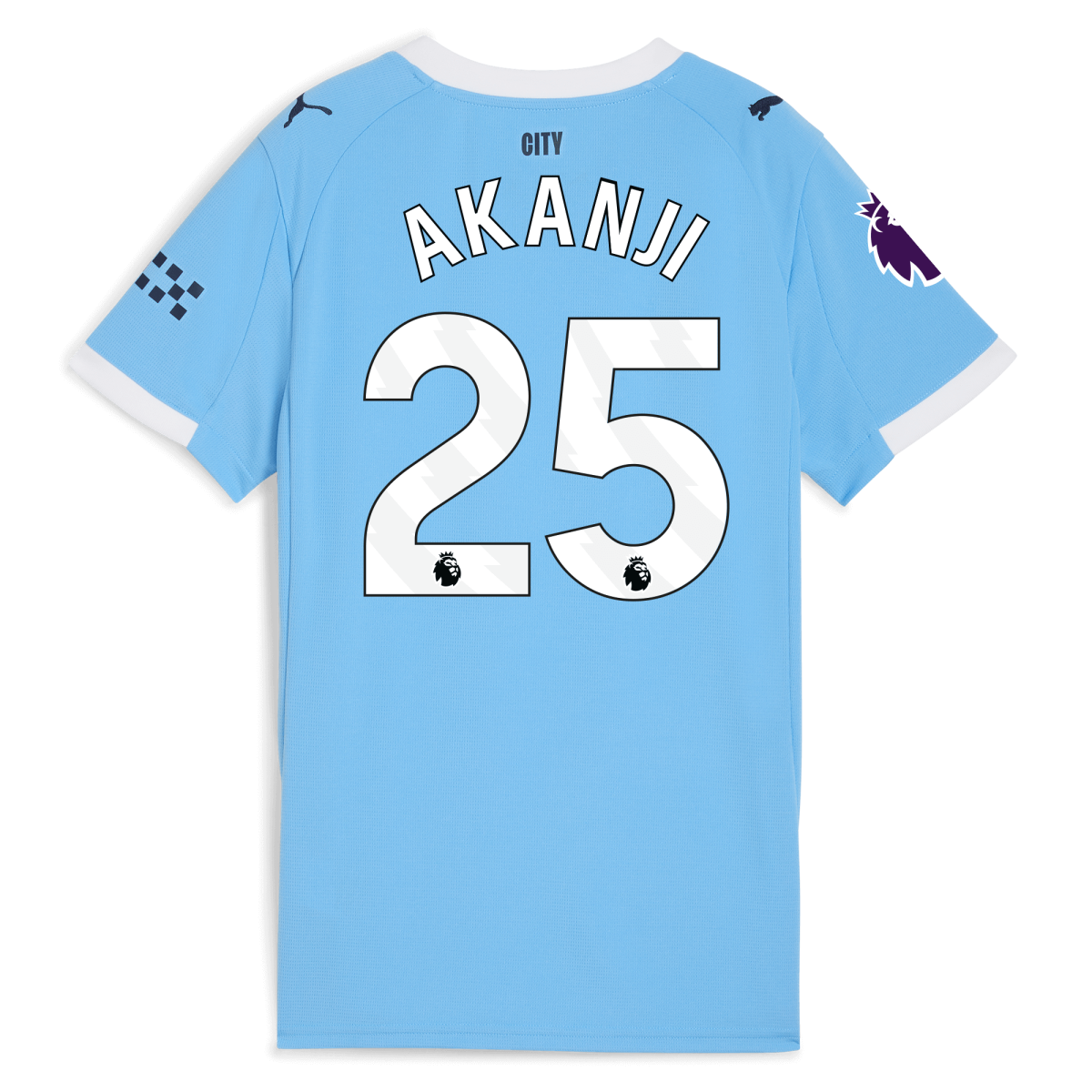 Manchester City womens manchester city premier league home jersey 202526 with akanji 25 printing Collection - ManchesterCitystore.com