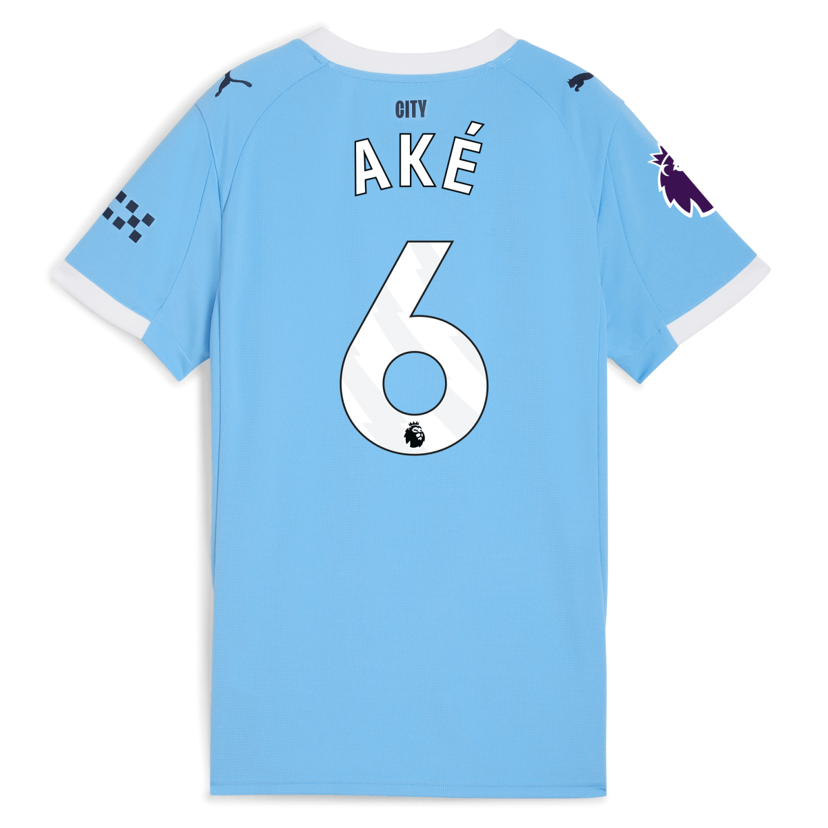 Manchester City womens manchester city premier league home jersey 202526 with ake 6 printing Collection - ManchesterCitystore.com