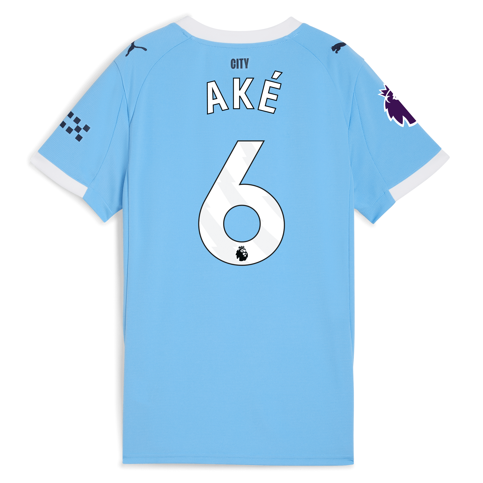 Manchester City womens manchester city premier league home jersey 202526 with ake 6 printing Collection - ManchesterCitystore.com