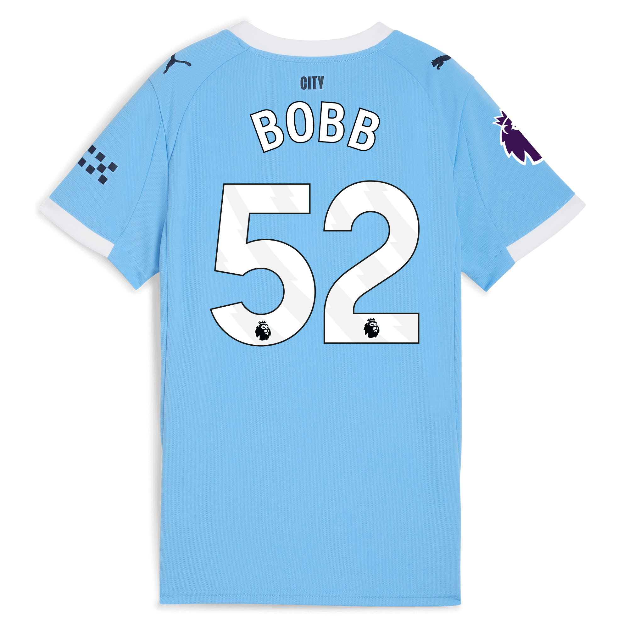 Manchester City womens manchester city premier league home jersey 202526 with bobb 52 printing Collection - ManchesterCitystore.com