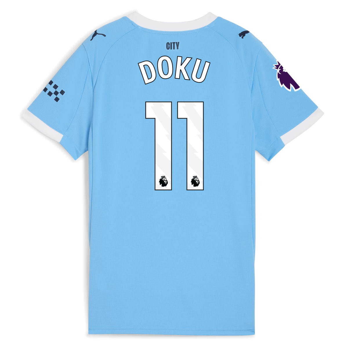Manchester City womens manchester city premier league home jersey 202526 with doku 11 printing Collection - ManchesterCitystore.com