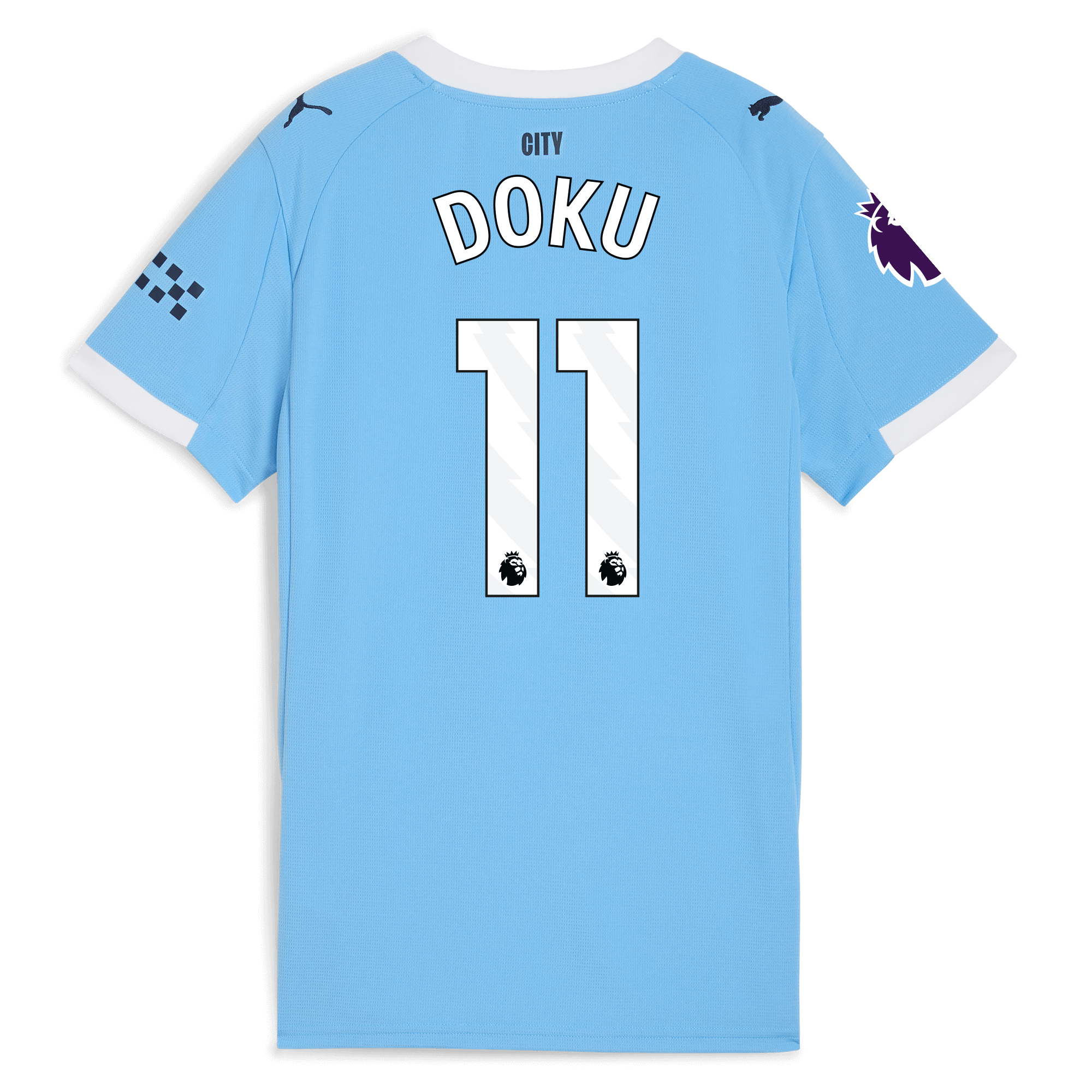 Manchester City womens manchester city premier league home jersey 202526 with doku 11 printing Collection - ManchesterCitystore.com