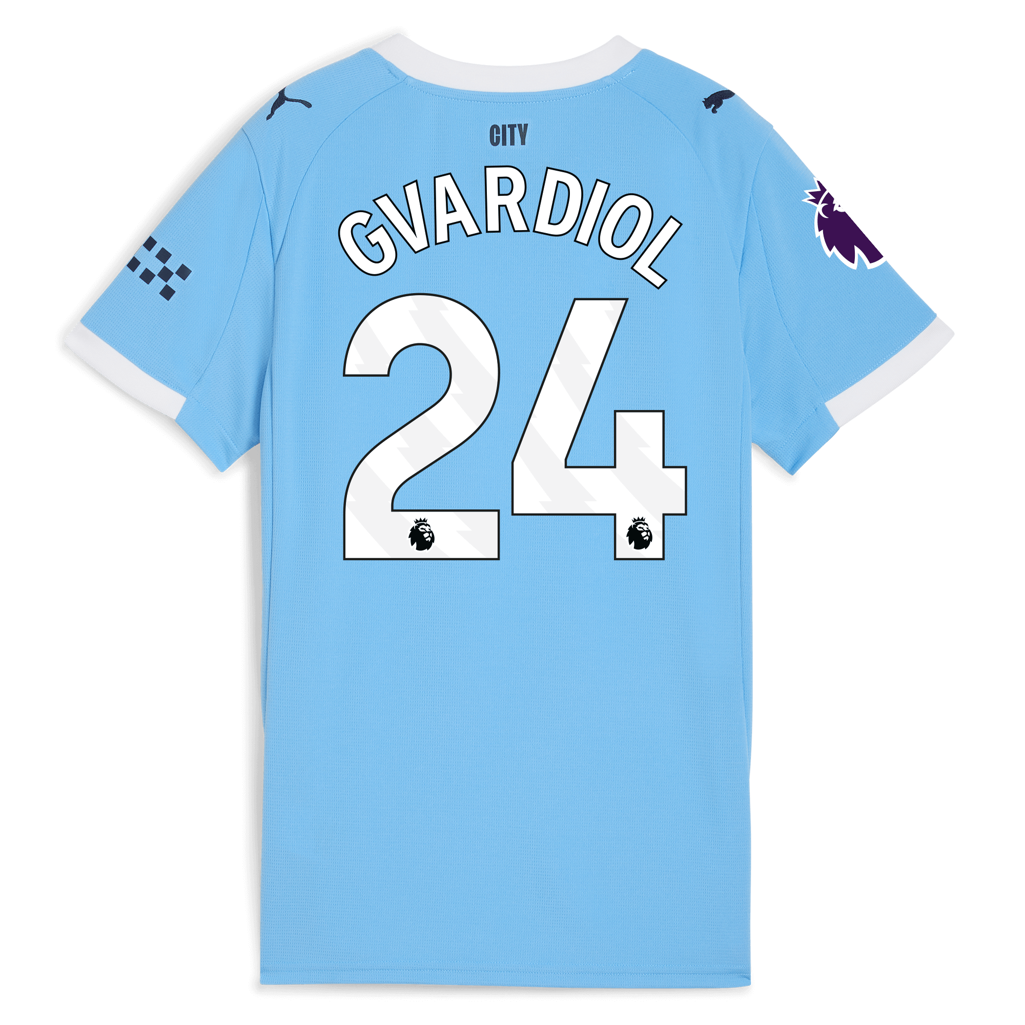 Manchester City womens manchester city premier league home jersey 202526 with gvardiol 24 printing Collection - ManchesterCitystore.com