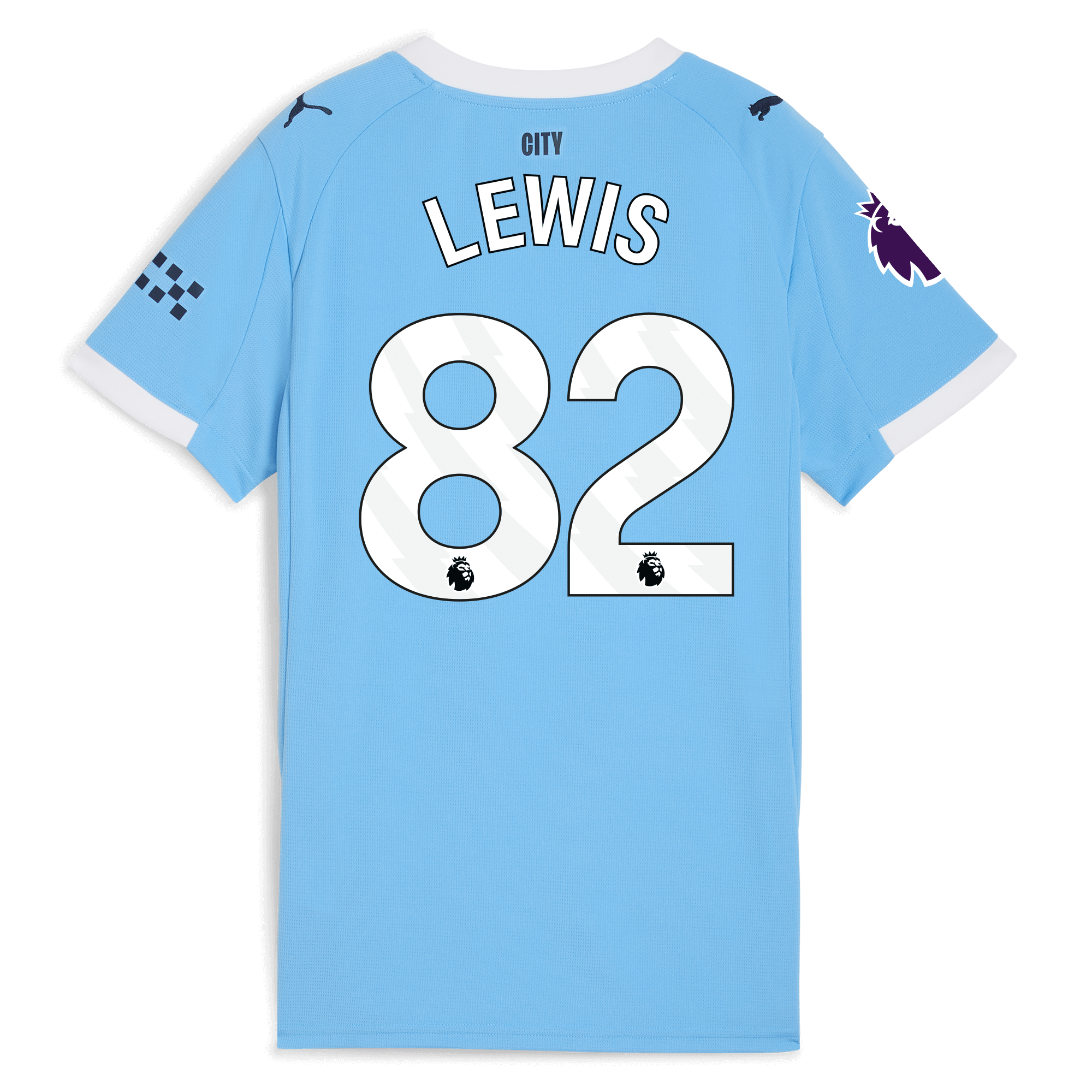 Manchester City womens manchester city premier league home jersey 202526 with lewis 82 printing Collection - ManchesterCitystore.com