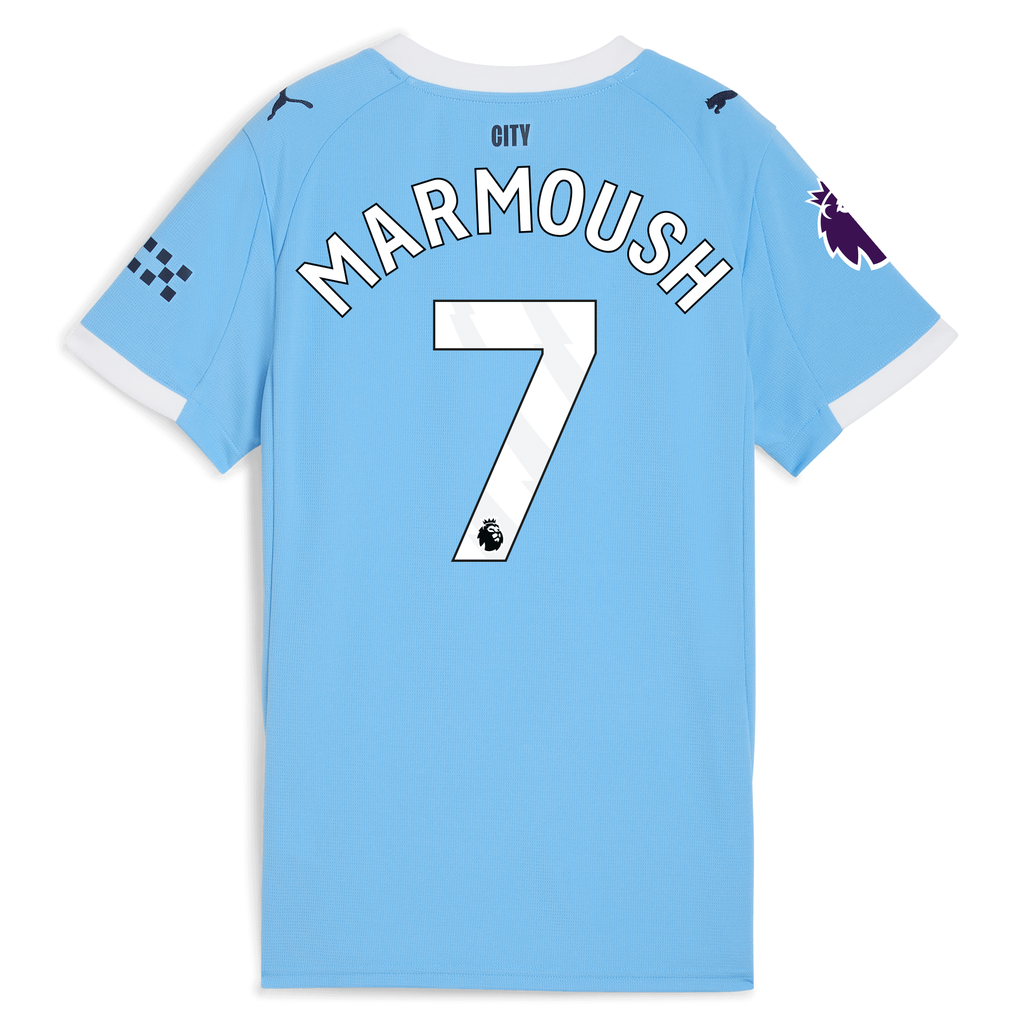Manchester City womens manchester city premier league home jersey 202526 with marmoush 7 printing Collection - ManchesterCitystore.com