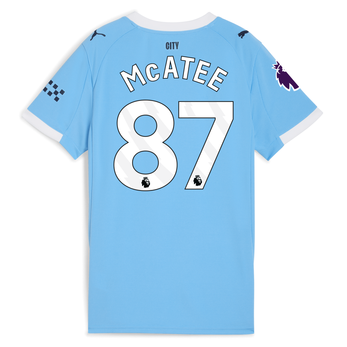 Manchester City womens manchester city premier league home jersey 202526 with mcatee 87 printing Collection - ManchesterCitystore.com