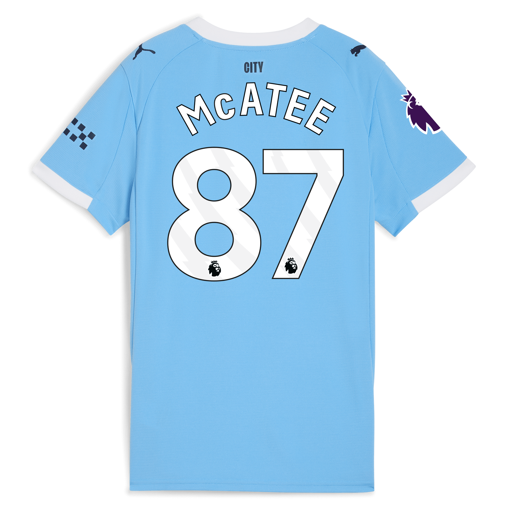 Manchester City womens manchester city premier league home jersey 202526 with mcatee 87 printing Collection - ManchesterCitystore.com