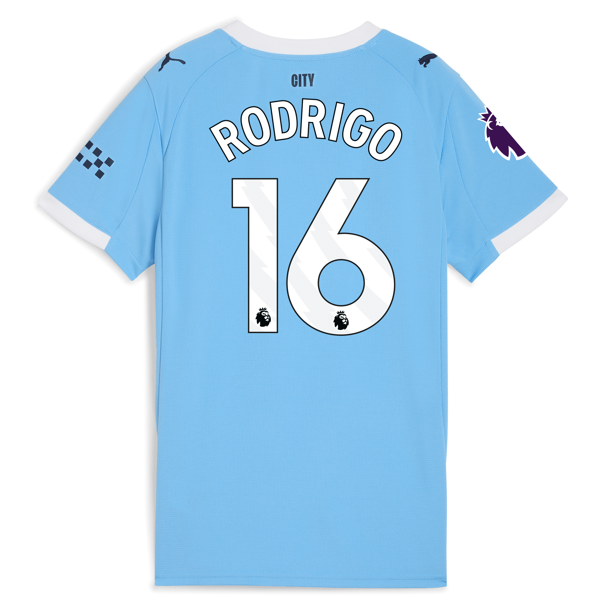Manchester City womens manchester city premier league home jersey 202526 with rodrigo 16 printing Collection - ManchesterCitystore.com
