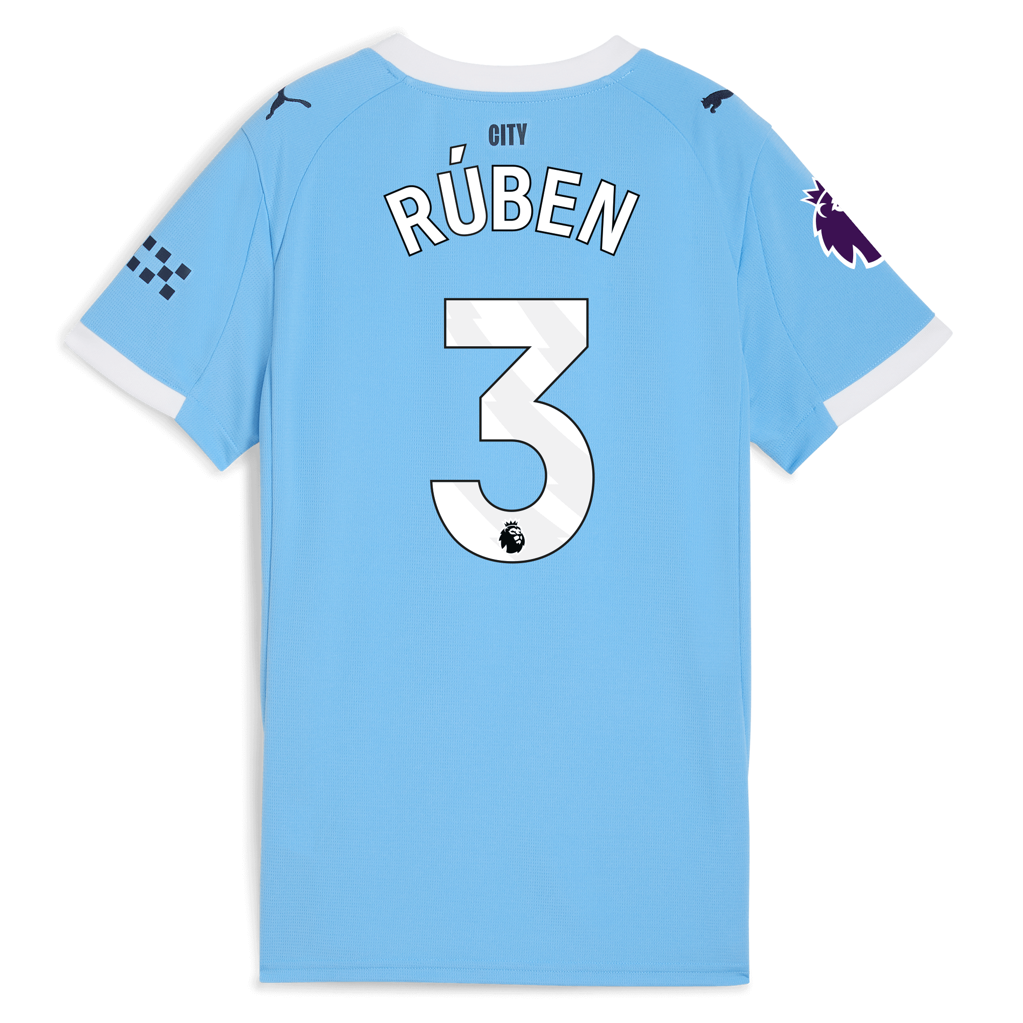 Manchester City womens manchester city premier league home jersey 202526 with ruben 3 printing Collection - ManchesterCitystore.com