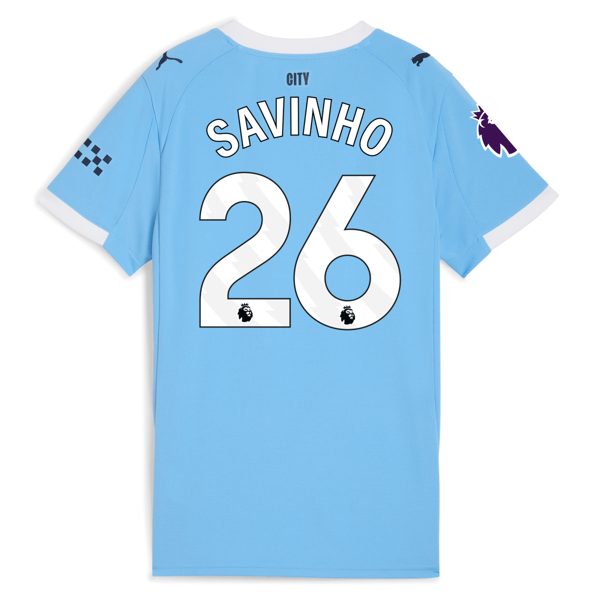 Manchester City womens manchester city premier league home jersey 202526 with savinho 26 printing Collection - ManchesterCitystore.com
