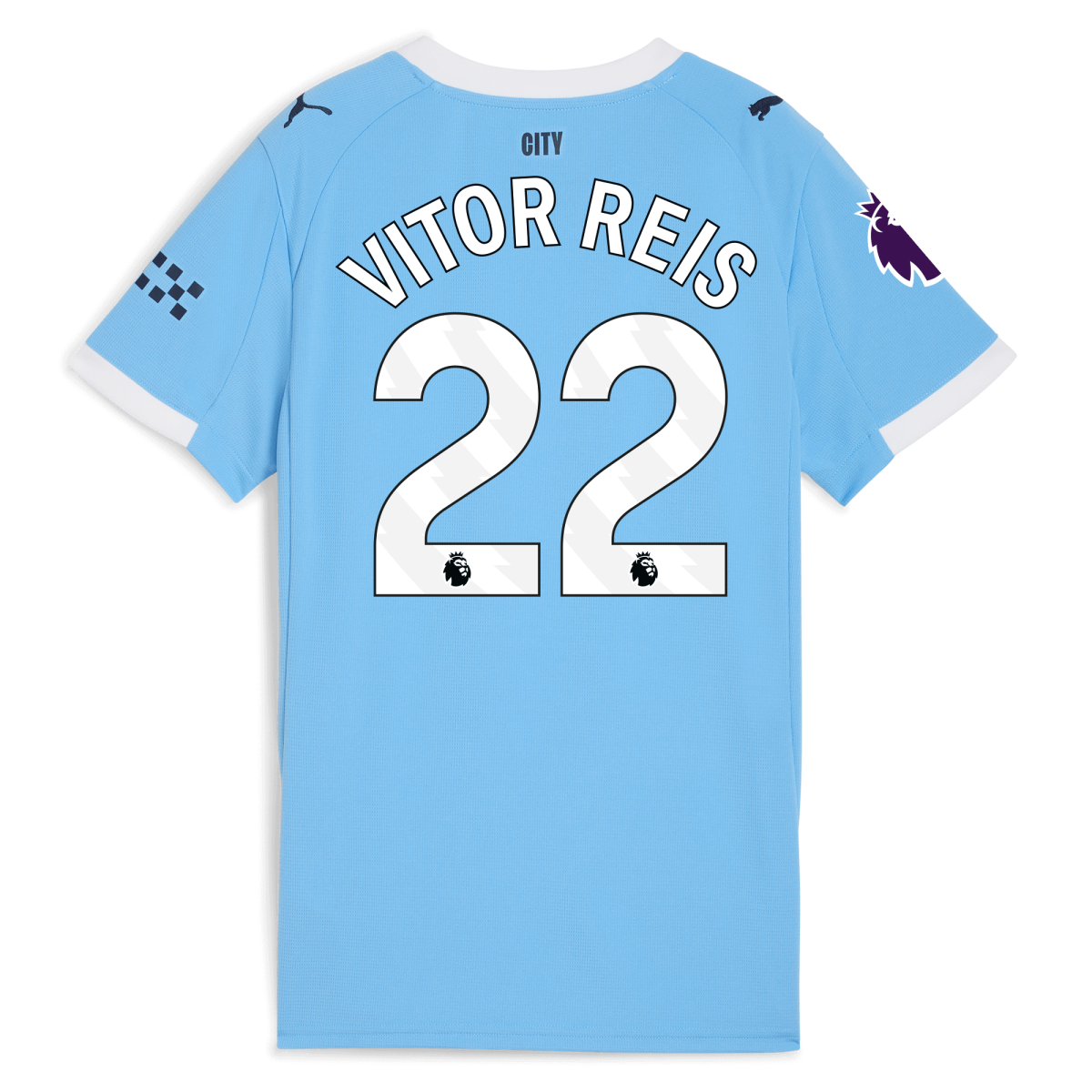 Manchester City womens manchester city premier league home jersey 202526 with vitor reis 22 printing Collection - ManchesterCitystore.com