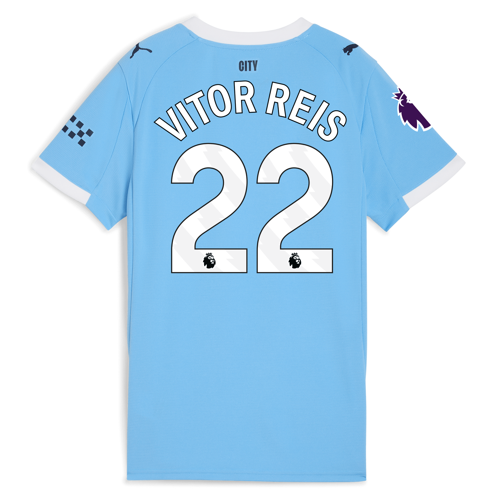 Manchester City womens manchester city premier league home jersey 202526 with vitor reis 22 printing Collection - ManchesterCitystore.com